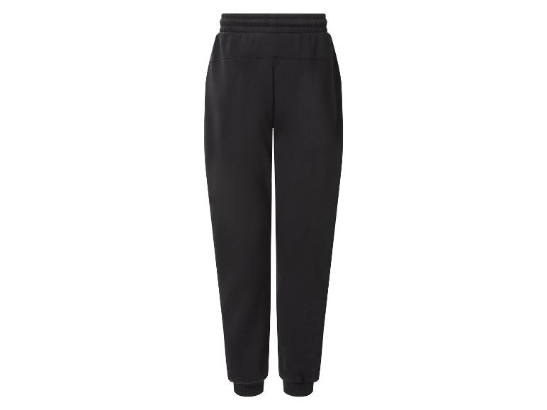Zwarte joggingbroek met elastische tailleband en geribde boorden