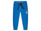 Blauwe joggingbroek met voetbalprint.