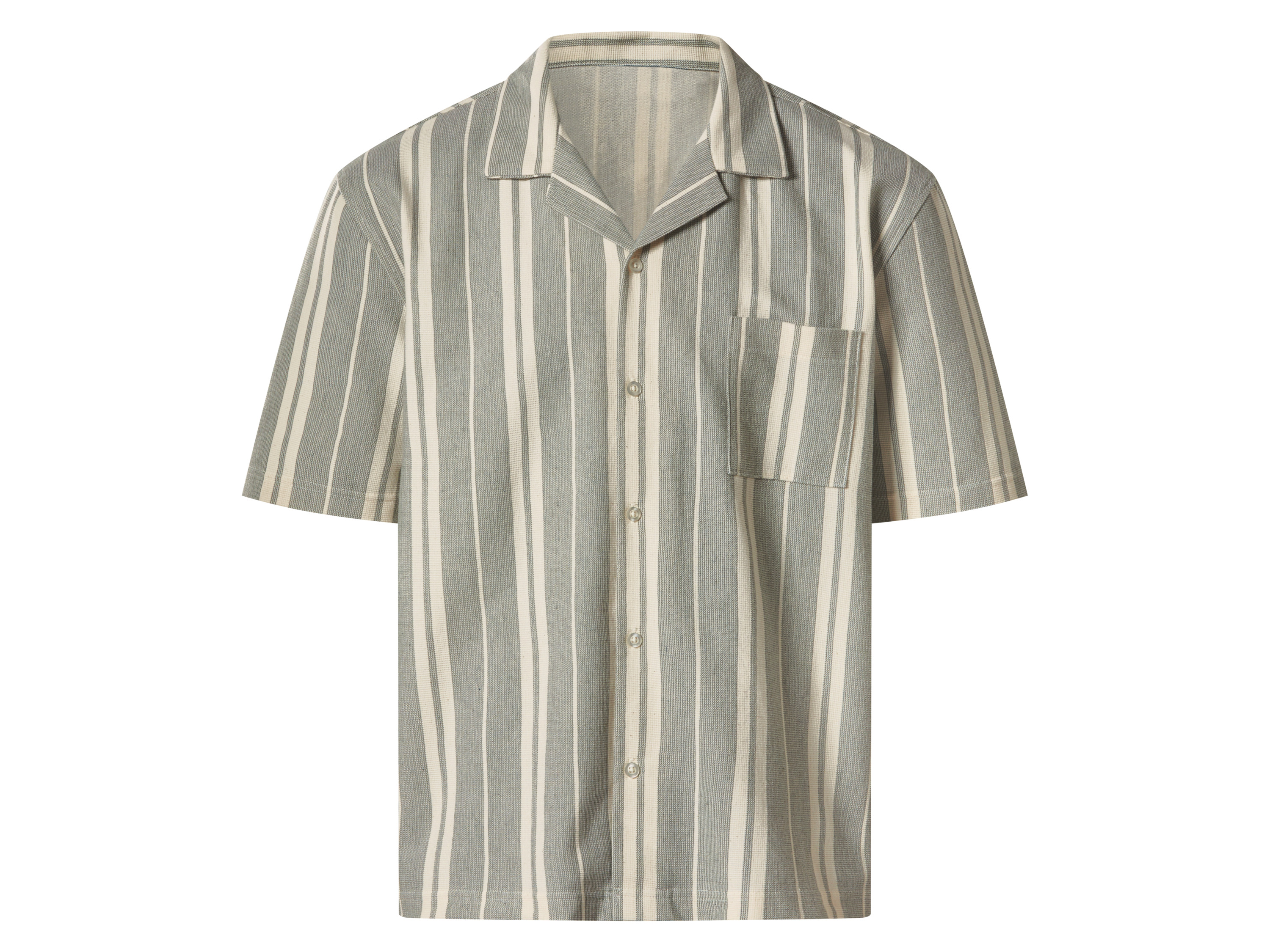esmara Men Heren overhemd (Groen/wit, L) aanbieding met korting