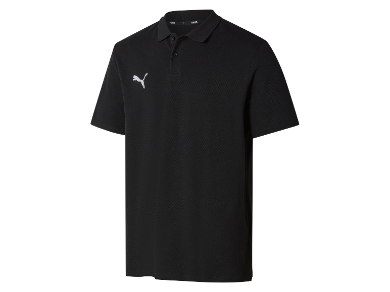 Zwart Puma poloshirt met korte mouwen.