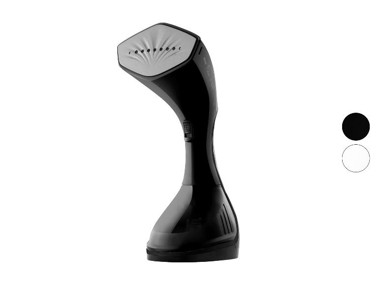 Zwart stoomstrijkijzer met verlicht strijkvlak