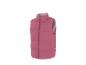 Roze gewatteerde bodywarmer met rits en bedrukte binnenvoering