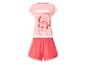 Damespyjama met lichtroze T-shirt en korte broek met Minnie Mouse