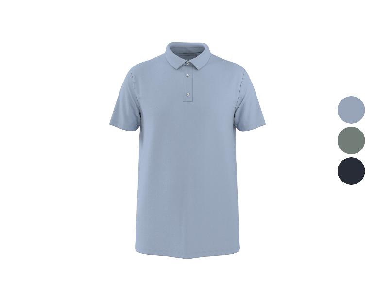 Lichtblauw heren poloshirt met drie kleuropties.