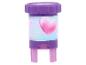 Paarse stempel met hartjesontwerp.