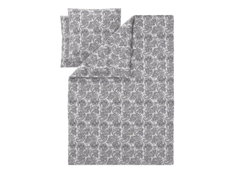 Dekbedovertrek en kussensloop set met grijs paisley patroon