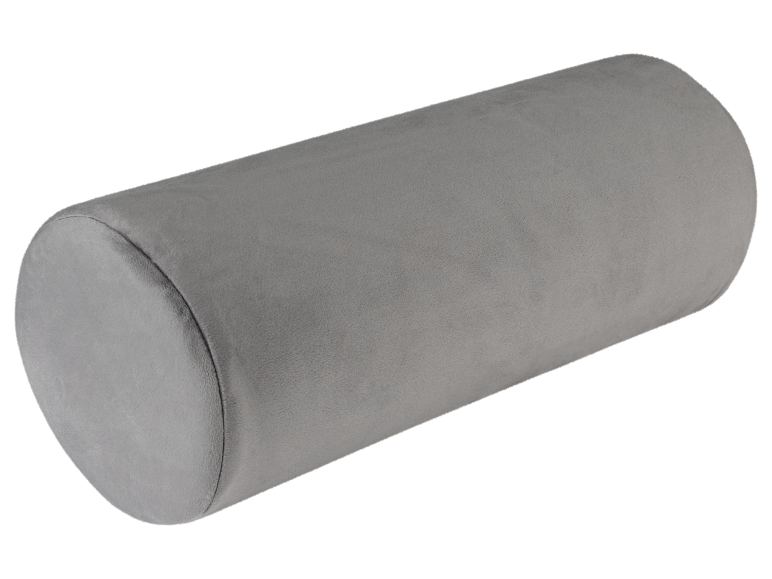 Een lichtgrijze stoffen rol.