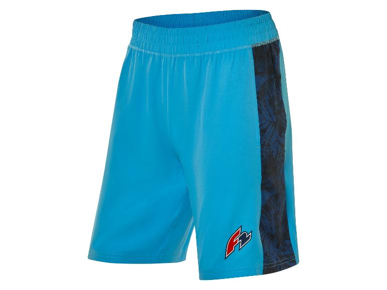 Errea sport shorts, lichtblauw met print.