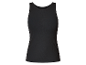 Zwart geribbeld tanktop.