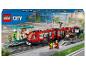 LEGO City Downtown Tram set met minifiguren en station.