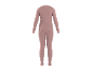 Dames thermokleding in roze, set van shirt met lange mouwen en legging.