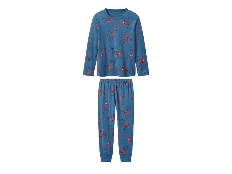 Spiderman pyjama voor kinderen in blauw met rode Spiderman-figuren
