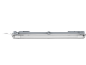 Langwerpige, grijze en transparante LED-lamp met snoer