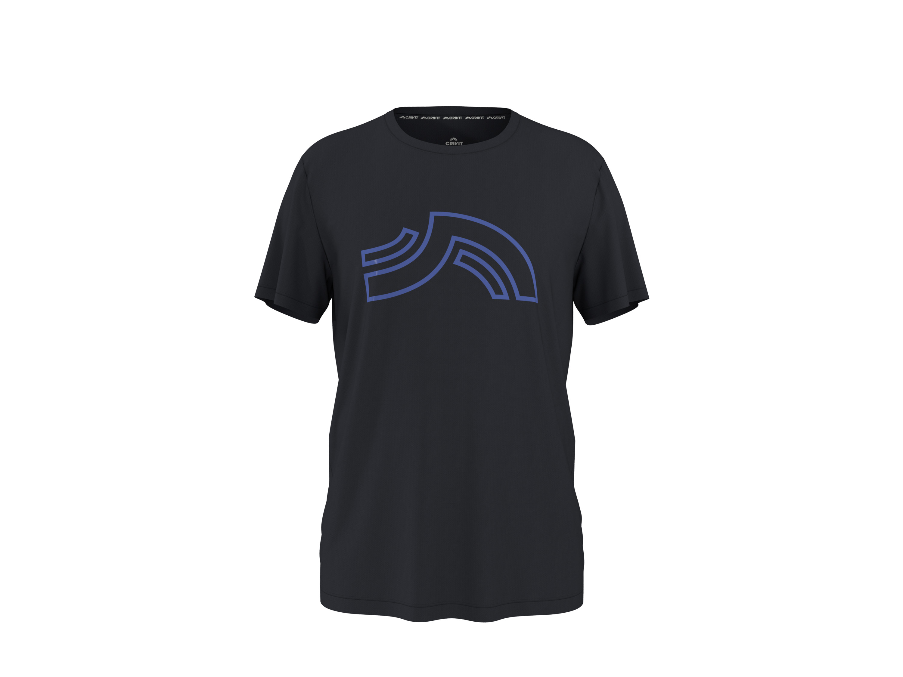 CRIVIT Heren functioneel shirt (Zwart, S)