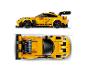 LEGO Speed Champions Porsche 911 GT3 RS speelgoedauto van de zijkant en bovenkant gezien.