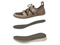 Een bruine sneaker met een Footflexx zool