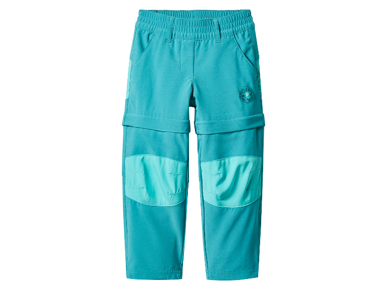 Turquoise zip-off broek voor kinderen van Cute & Clever.