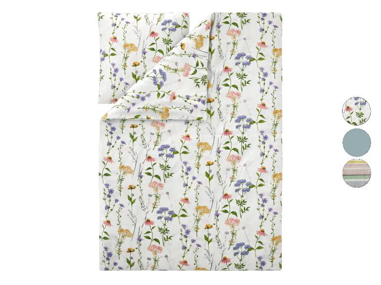 Dekbedovertrek en kussensloop set met levendige bloemenprint.