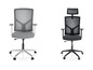 Twee ergonomische bureaustoelen met mesh rugleuning