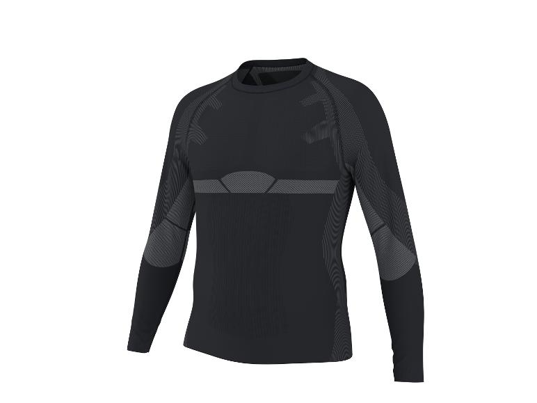 Zwart thermoshirt met lange mouwen voor heren