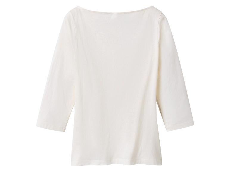 Wit T-shirt met driekwart mouwen, achterkant