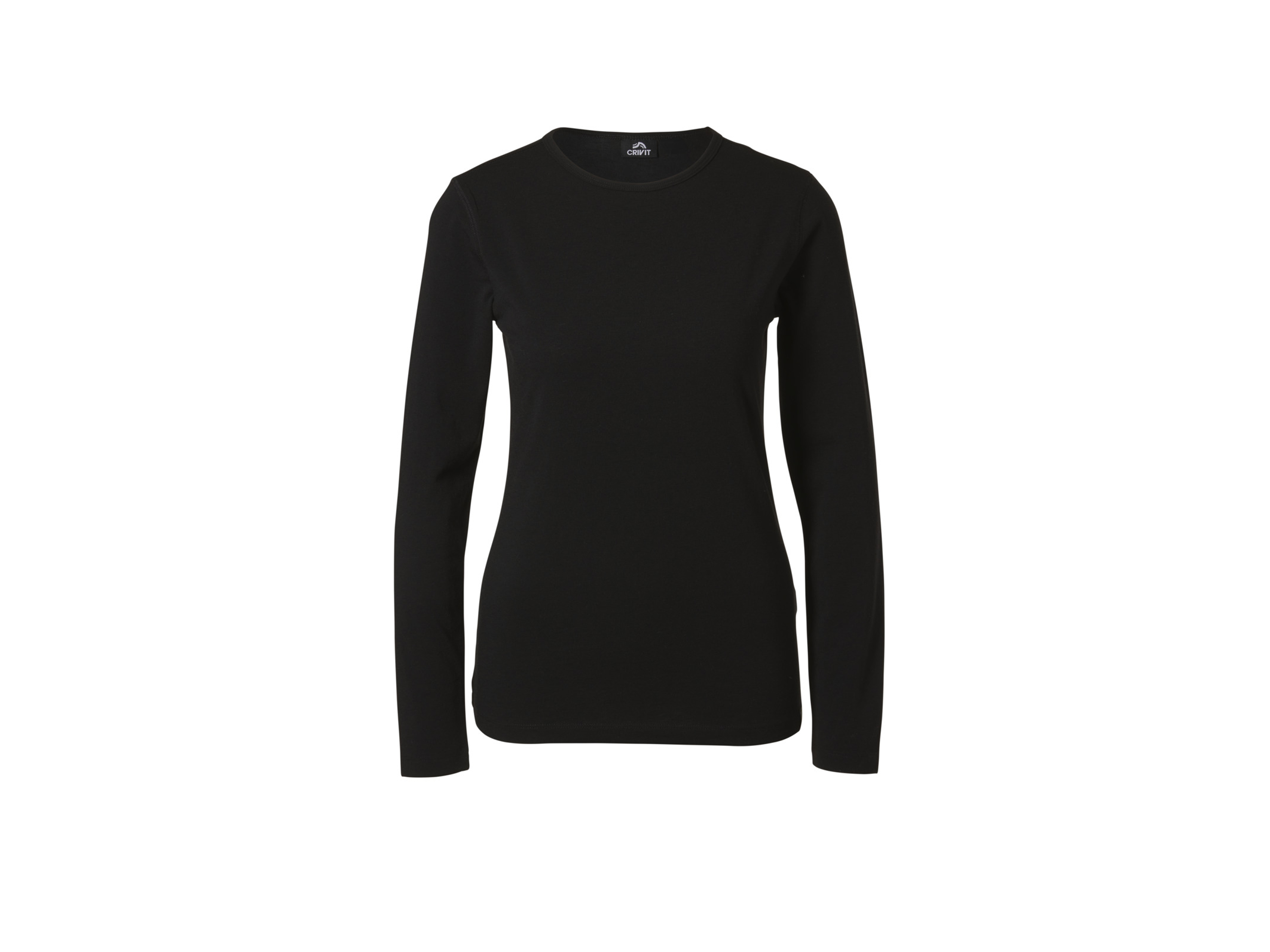 CRIVIT Thermoshirt met merinowol (XS(32/34) Dames, Zwart)