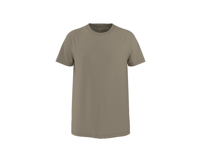 Grijsgroen basic T-shirt met korte mouwen