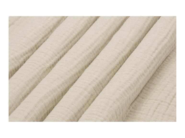 Lichtbeige geplooide mousseline stof
