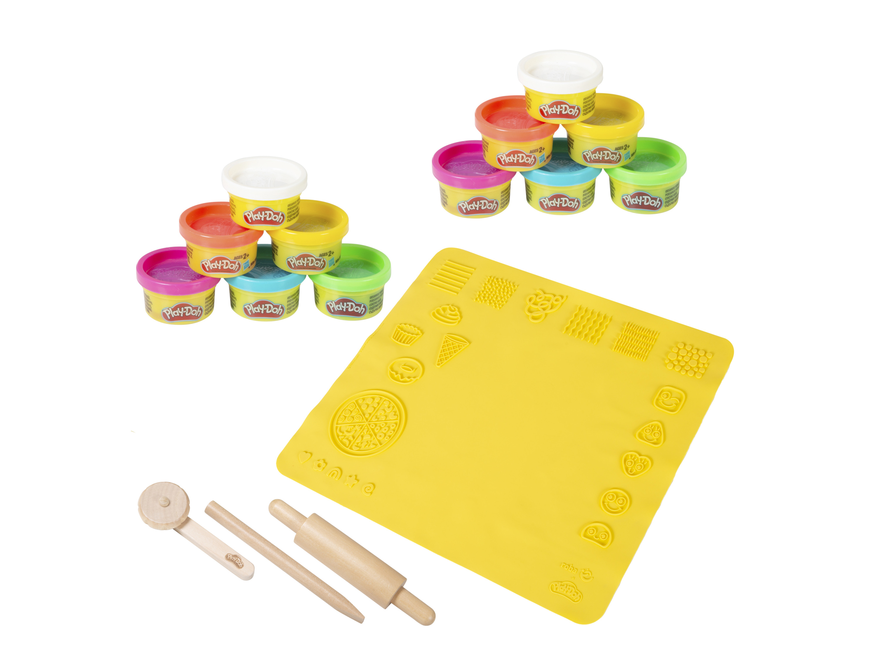 ROBA x Play-Doh Speelset - inclusief klei en houten gereedschap (groot (incl. 12x boetseerklei))