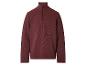Bordeauxrode heren sweater met halve rits en opstaande kraag.