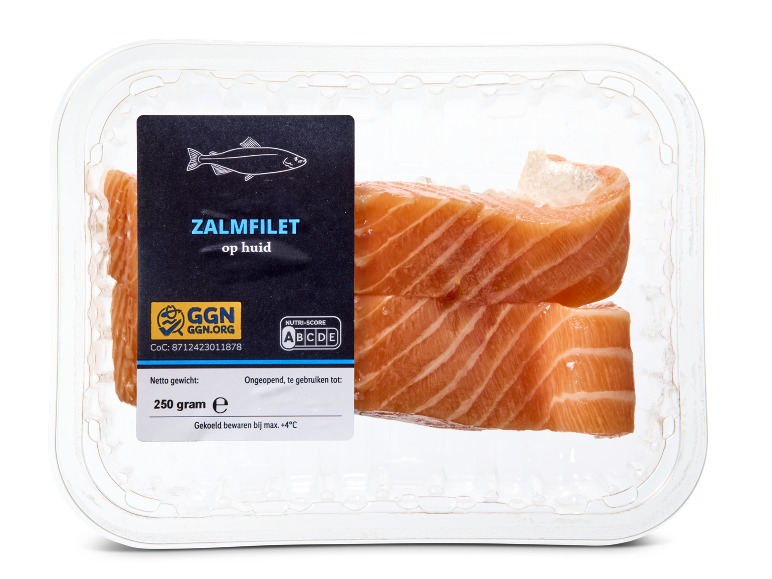 Verse zalmfilet op huid, 250 g