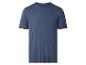 Effen blauw heren T-shirt met korte mouwen