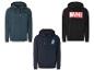 Drie hoodies met Marvel-thema: Captain America, Marvel en een afbeelding van Mandalorian en Grogu.