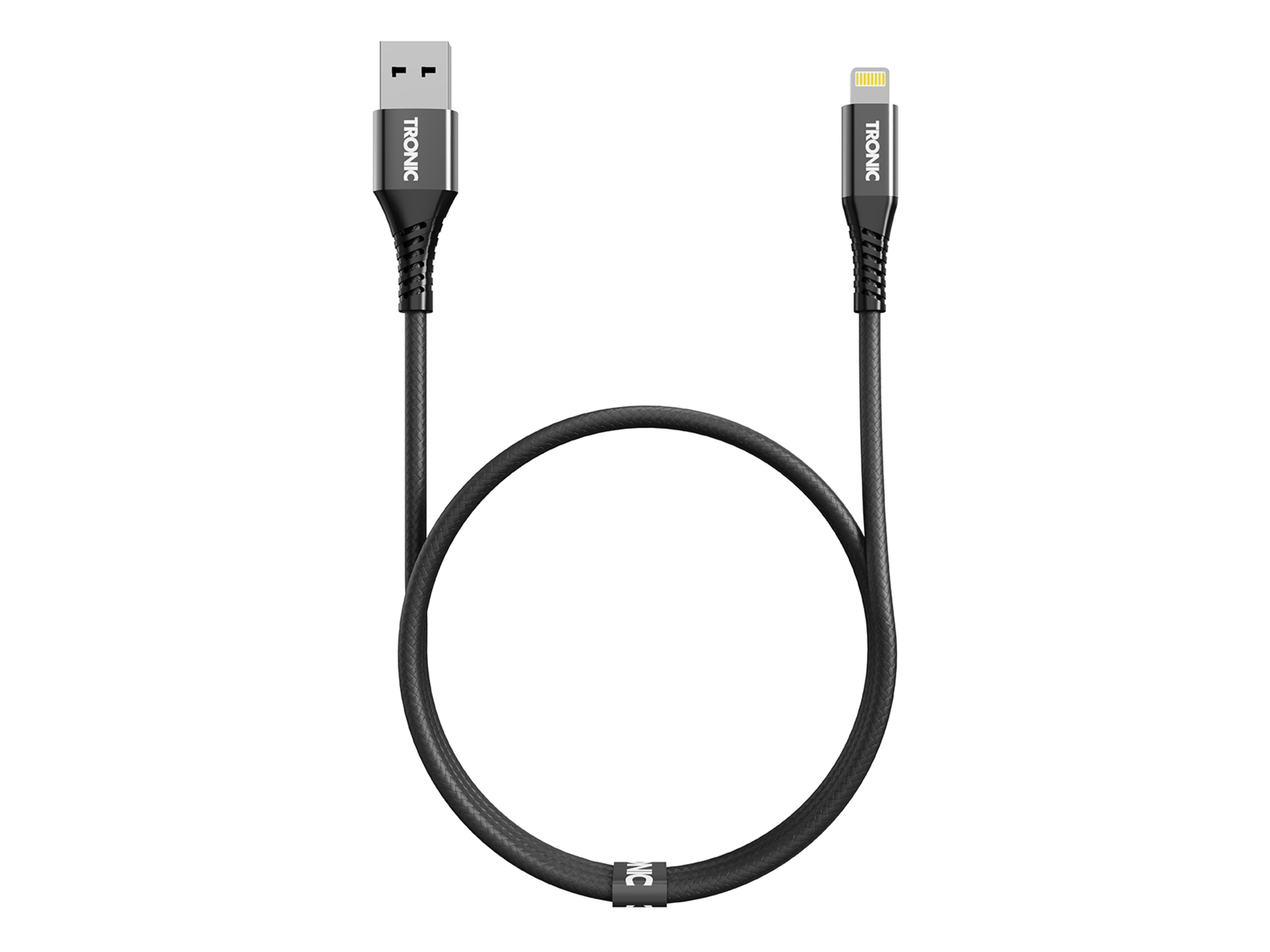 TRONIC Laadkabel 1 m (USB-A - 8-pins zwart)