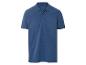 Donkerblauwe korte mouw polo shirt.