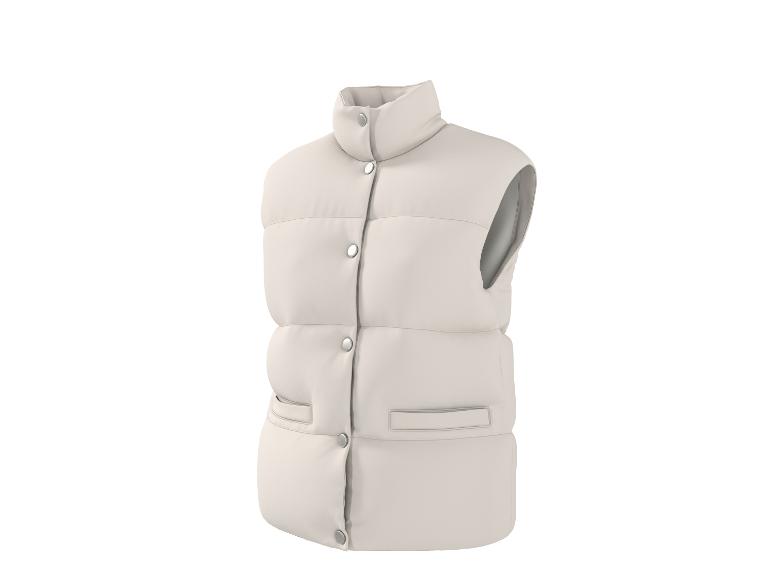 Witte gewatteerde bodywarmer met knopen
