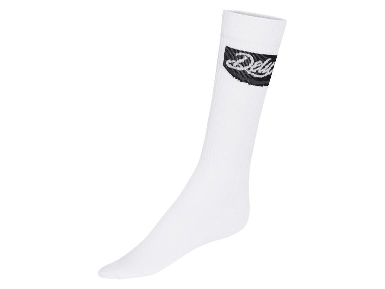 Witte Delux sokken, casual stijl.