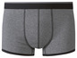 Grijze boxershorts met zwarte tailleband.