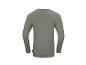 Olijfgroen heren T-shirt met lange mouwen, achteraanzicht.
