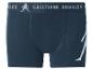 Donkerblauwe boxershort met voetballerlogo en tekst op de tailleband.
