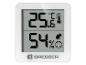 BRESSER digitale thermometer en hygrometer die 25.6°C en 54% luchtvochtigheid toont.