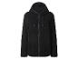 Zwarte pluizige hoodie met rits.