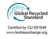Global Recycled Standard certificering door CU 851646, textileexchange.org