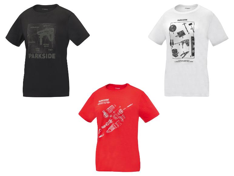 Parkside T-shirts met gereedschap en machine designs.