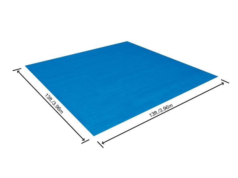 Blauw zwembad afdekzeil, 13ft x 13ft.