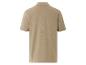 Beige polo shirt met contrasterende kraag.