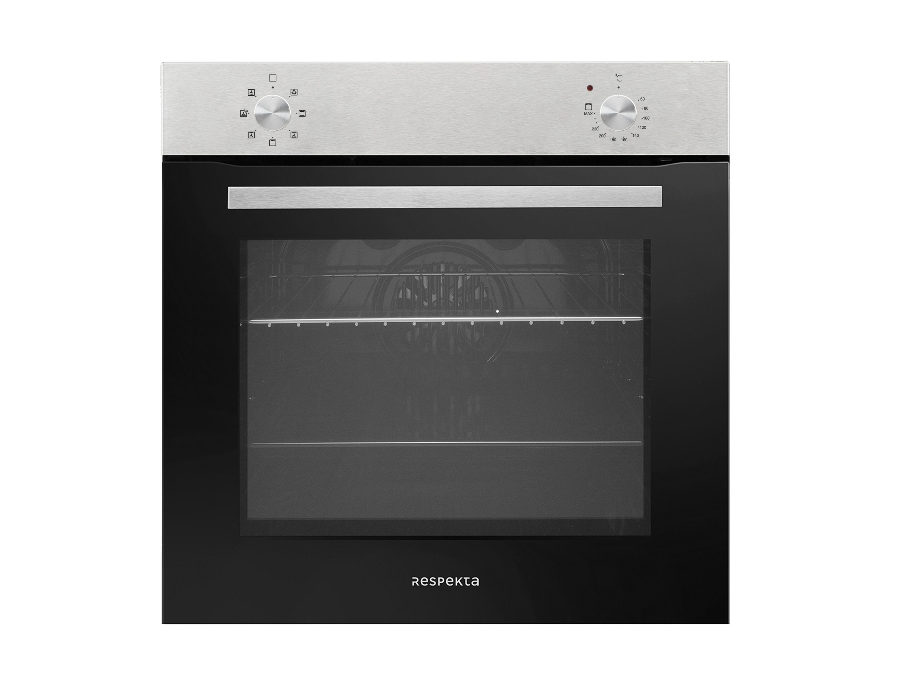 RESPEKTA Inbouwoven, 60 cm (7 verwarmingsstanden, RVS, 59,5 x 59,4 x 52,1 cm)