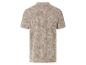 Beige polo shirt met tropische print.