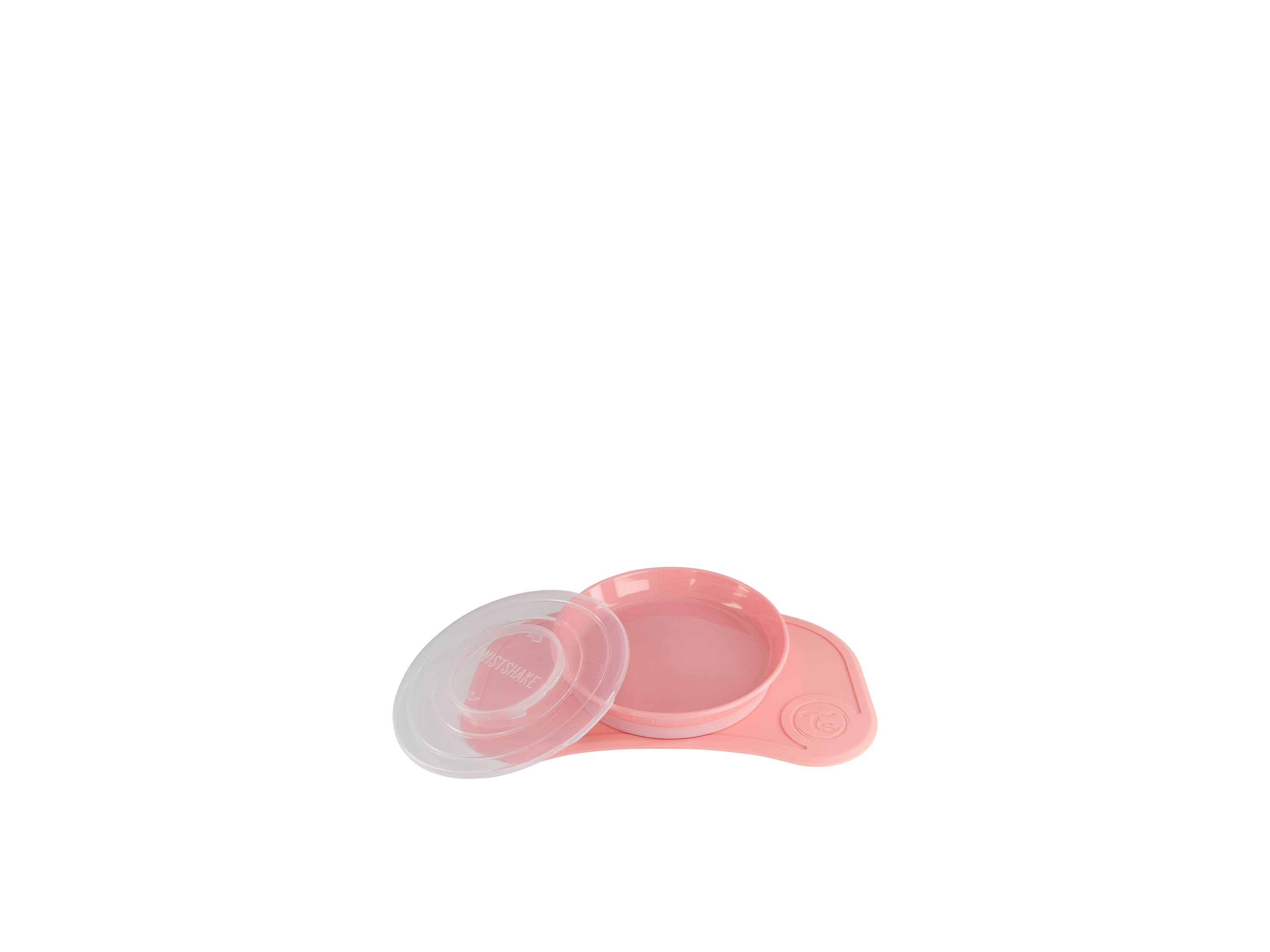 TWISTSHAKE Click Mat Mini met bord, veilig en vrij van schadelijke stoffen. (Lichtroze)