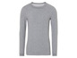 Een grijs shirt met lange mouwen.